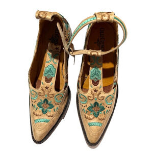 Old Gringo Rico Floral Embroidered Heels size 8 - MISSING STRAP - Repair